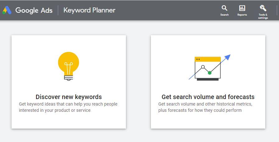 Social Media Marketing Tools - Google Keyword Planner